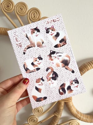 Set stickers Mikeneko