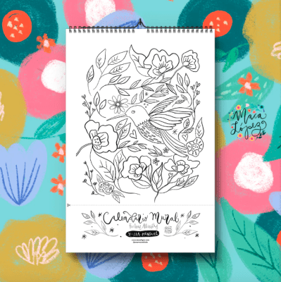 CALENDARIO COLOREABLE 50X35