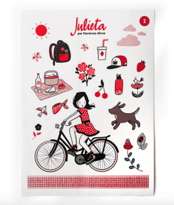 Set de stickers coleccionable Julieta 21