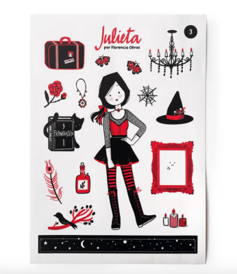 Set de stickers coleccionable Julieta 3