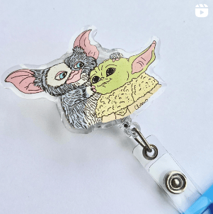 LANYARD BABY YODA Y GREMLIN Y PORTACREDENCIAL