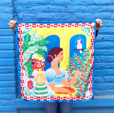 Pañuelo Cafetalera 70x70 cms2