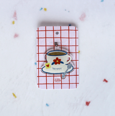 Llavero acrílico tacita