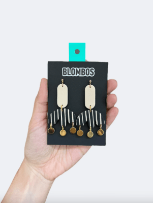 Aros Abstractos Nude y Negro1