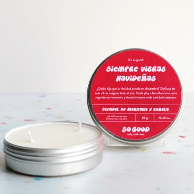 Vela Siempre vibra navideña 80 gr