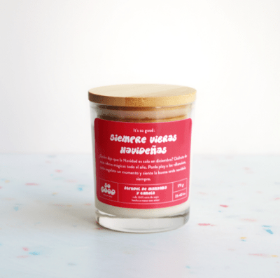 Vela Siempre vibra navideña 170 gr