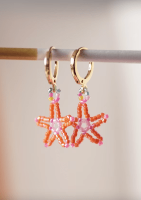 Aros Estrellita Naranja