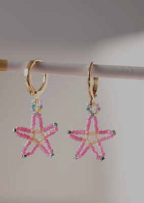 Aros Estrellita Rosa Fuerte