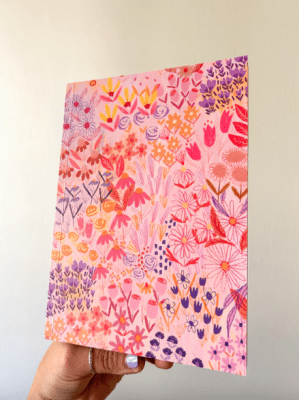 Libreta Jardín rosa1