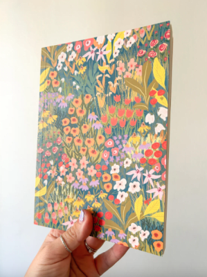 Libreta Jardín azul