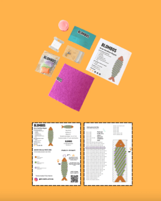 Kit DIY Sardina Naranja y lila