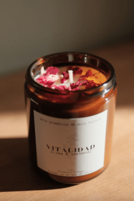 Vela de cera de soja Vitalidad (lima y verbena)1