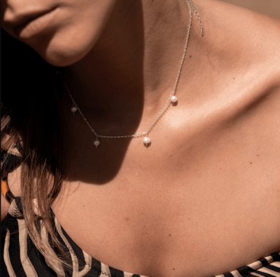 COLLAR MULTI PERLAS PLATA
