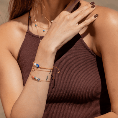 PULSERA GOOD VIBES GOLD