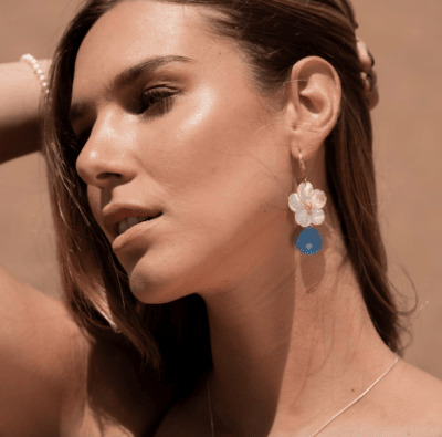 AROS FLOR NACAR AZUL