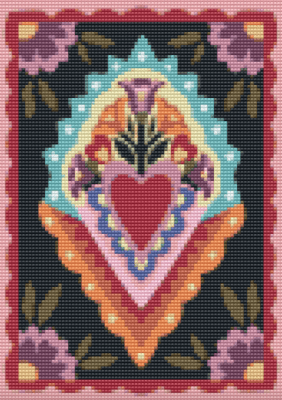 Kit de Pintura con diamantes Corazón Artesano