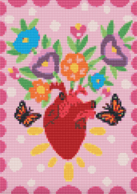 Kit de Pintura con diamantes Corazón que florece