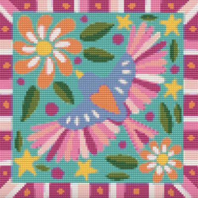 Kit de Pintura con diamantes Pajaro Lila