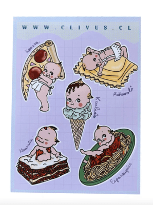 LAMINA STICKER WAWITAS ITALIANAS