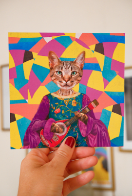 Print 15x15 Gata Mandolina