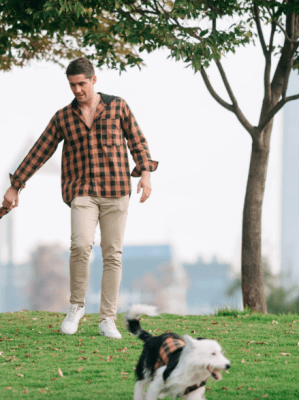 Camisa Franela Hombre Gustavo café con negro