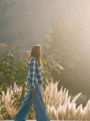 Camisa Franela mujer Gustavo azul con blanco