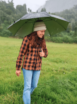 Camisa Franela mujer Gustavo café con negro
