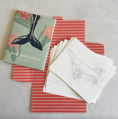 Carpeta Mar Botánico con 22 láminas para pintar1