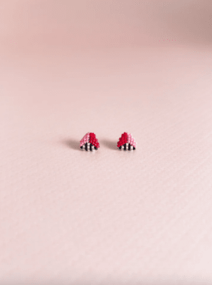 Aros Mitsubane en Rosado y Rojo