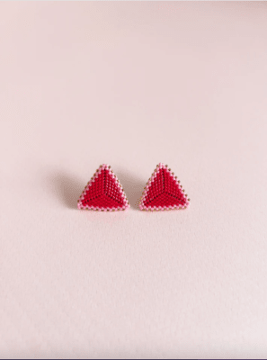 Aros Sankaku en Rojo + Rosado