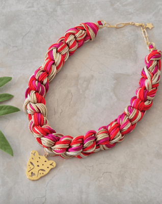 Collar Desenrédate Fucsia Rojo