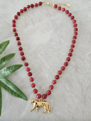 Collar Tigresa Rojo
