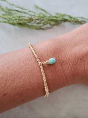 Pulsera Mostacilla Amazonita