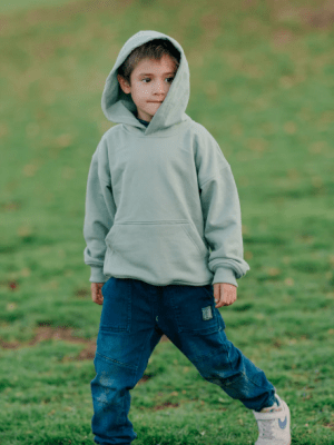 Polerón Oversize niño Verde largo