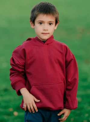 Polerón Oversize niño Burdeo Largo