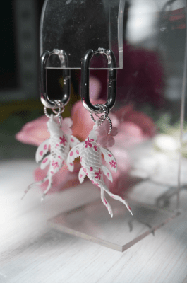 Aros Cherry Blossom Koi (Silver)