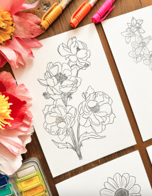 postales para pintar