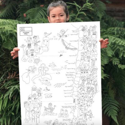 MAPA CHILE PARA PINTAR