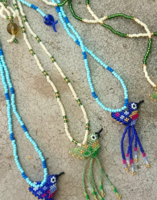 COLLAR COLIBRI CHICO Celeste