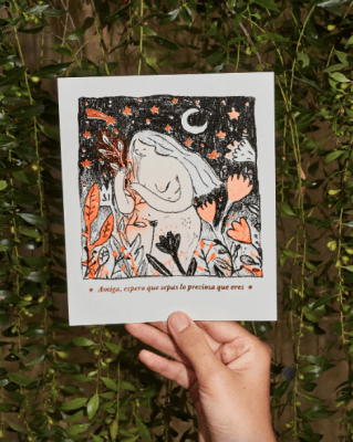 Postal Risografía - AMIGA QUIERO QUE SEPAS