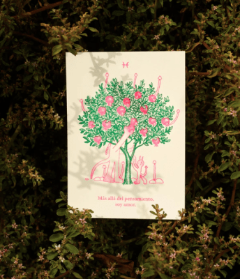 Postal Risografía Signo Zodiacal  - Piscis