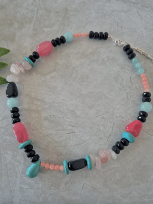 Collar Petra Azul Rosa