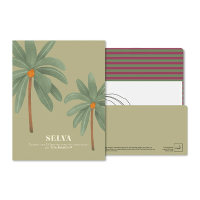 Carpeta Selva con 22 láminas para pintar