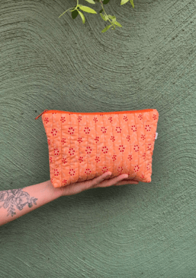 Estuche Flores naranjo