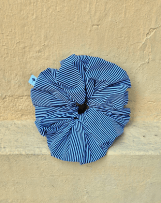 Maxi colet Rayas azul marino/blanco