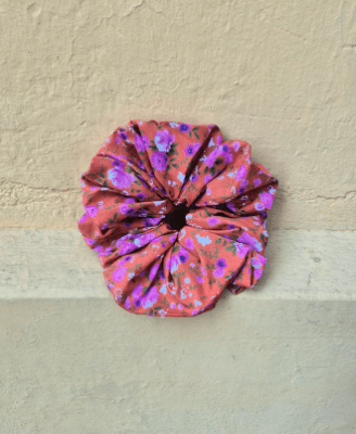 Maxi colet Flores naranjo