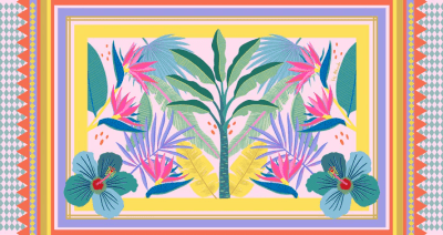 PAREO AVE DEL PARAÍSO SEDA