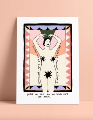 Postal Somos las veces que nos tratamos con amor