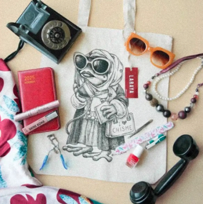 Totebag Vieja sapa negra