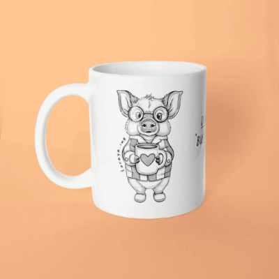 Tazón de cerámica Chancho